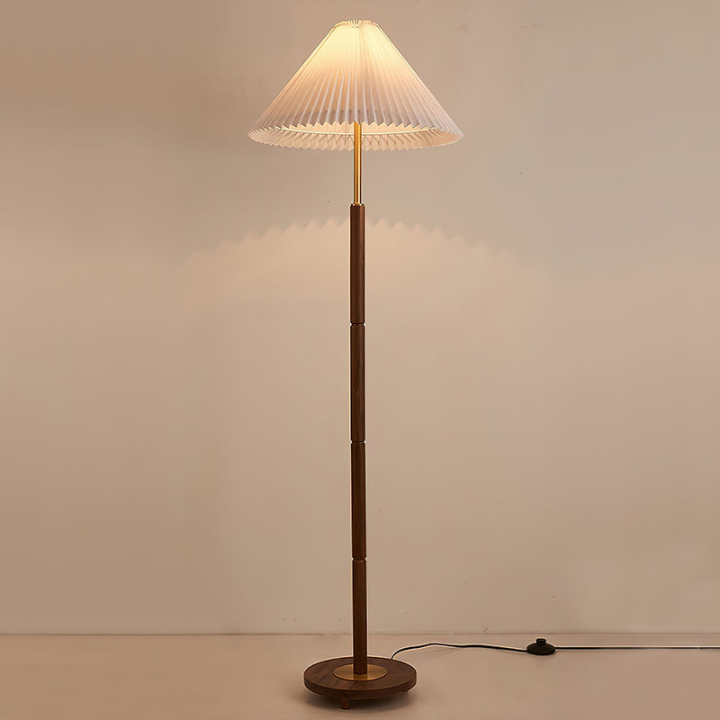 Cone Pleated Floor Lamp