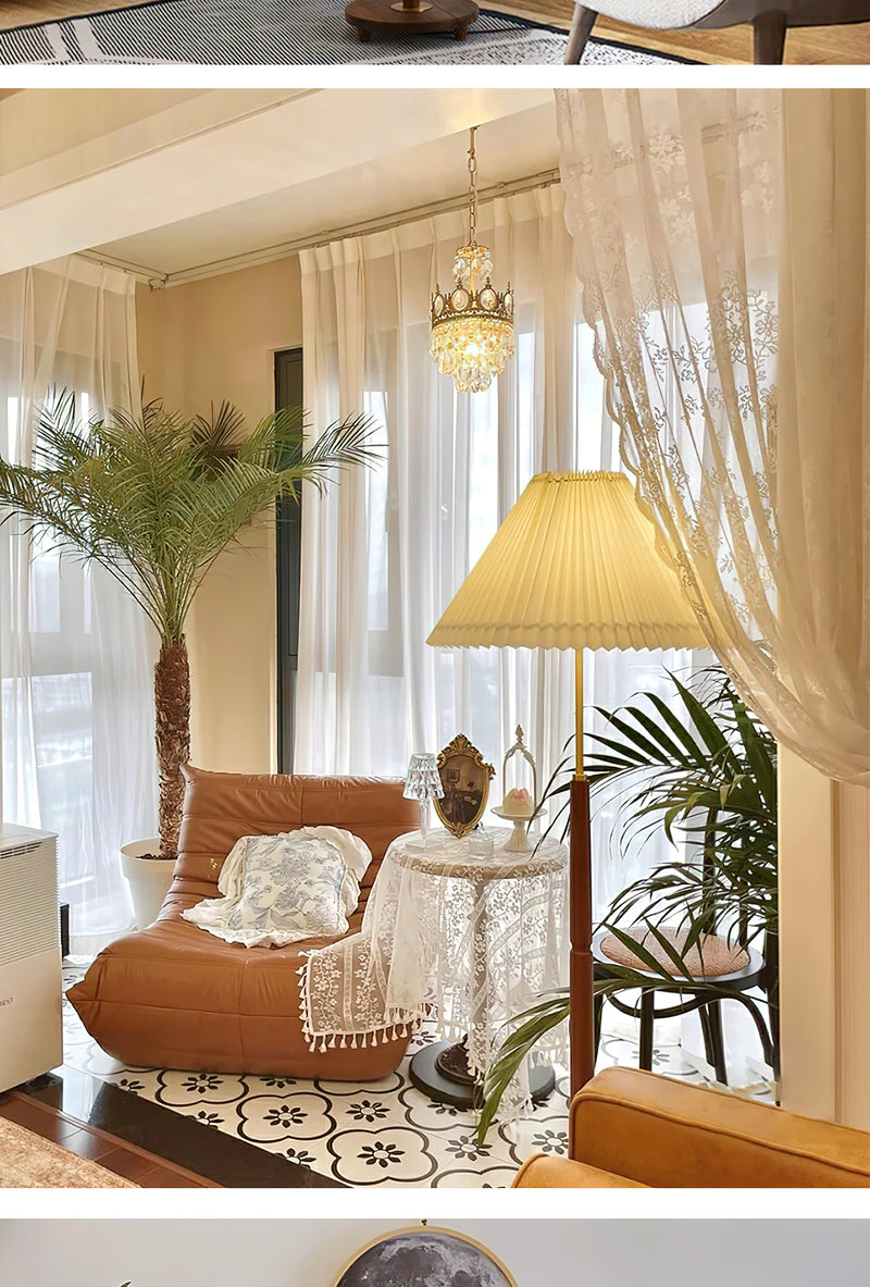 Cone Pleated Floor Lamp