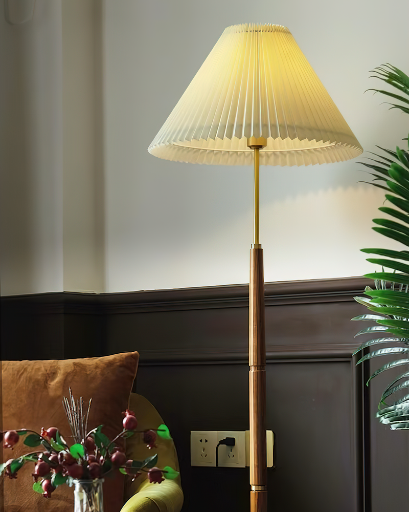 Cone Pleated Floor Lamp