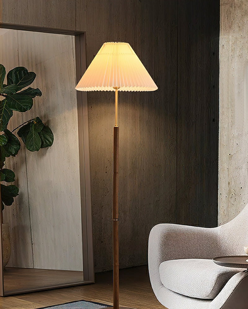 Cone Pleated Floor Lamp