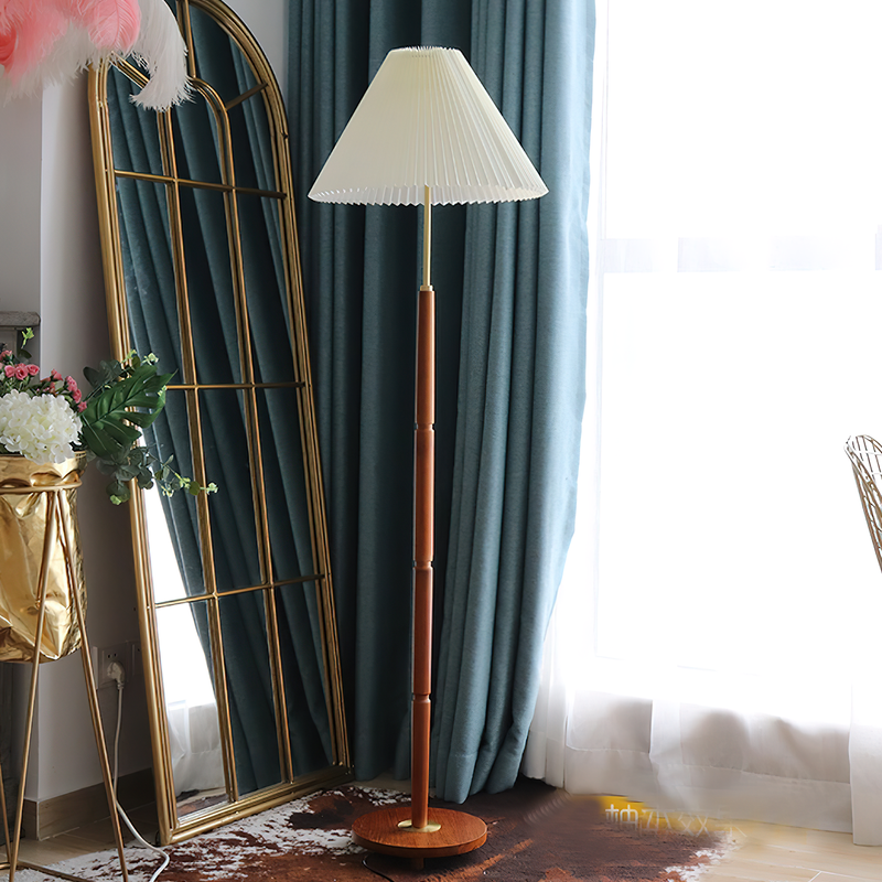 Cone Pleated Floor Lamp