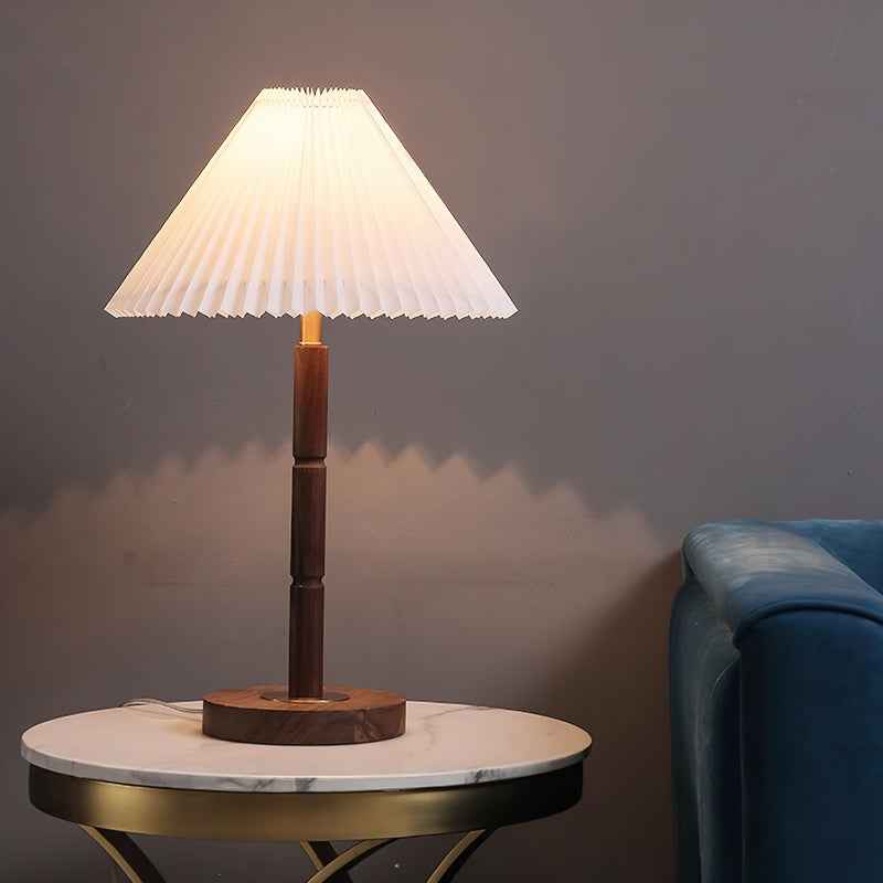 Cone Pleated Table Lamp