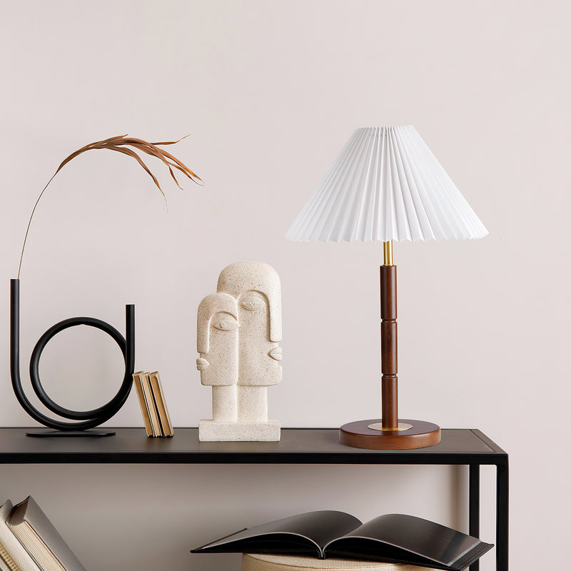 Cone Pleated Table Lamp