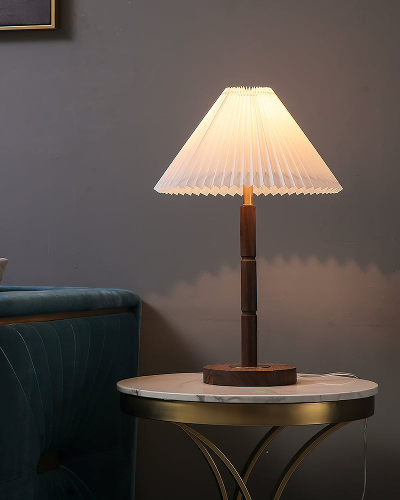Cone Pleated Table Lamp