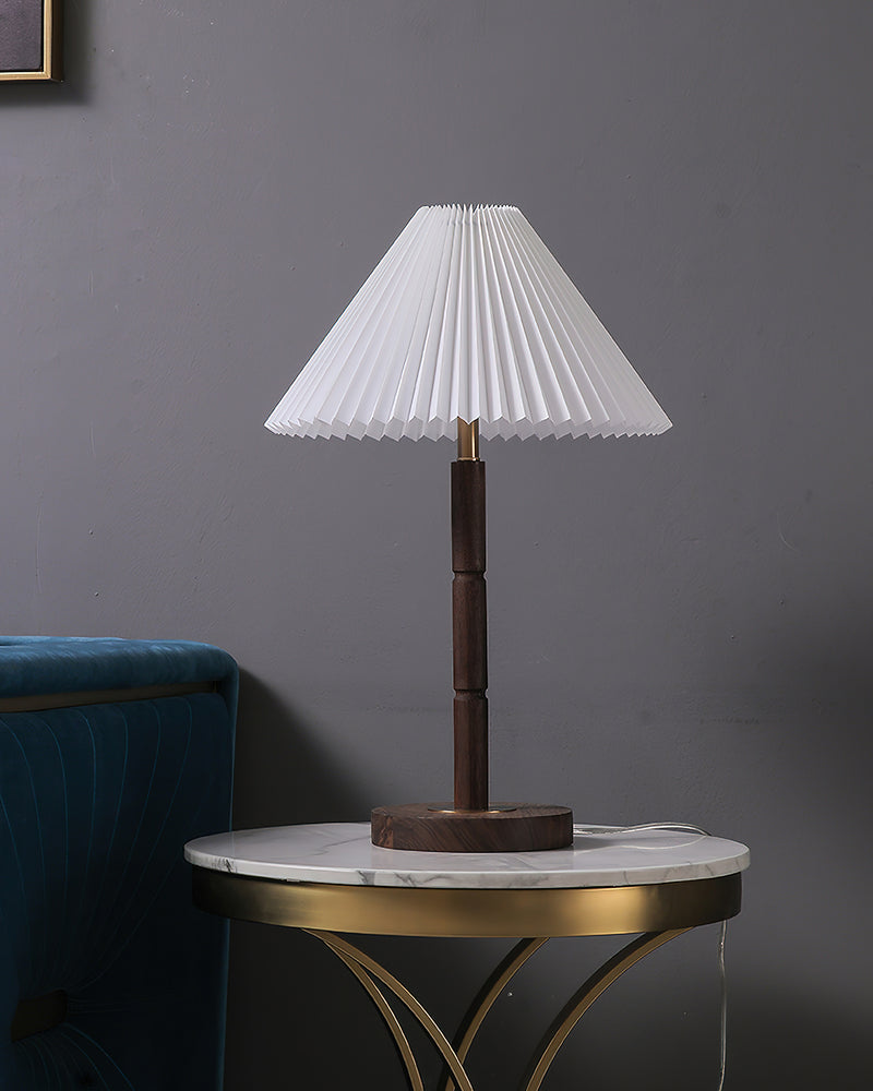 Cone Pleated Table Lamp