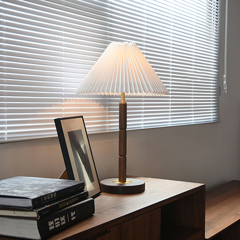 Cone Pleated Table Lamp