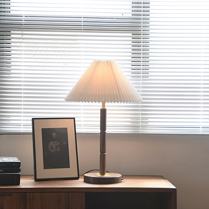 Cone Pleated Table Lamp