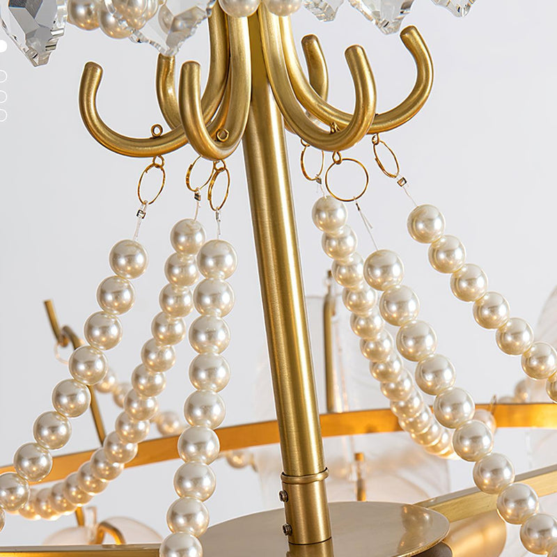 Contemporary Leaves Glass Chandelier