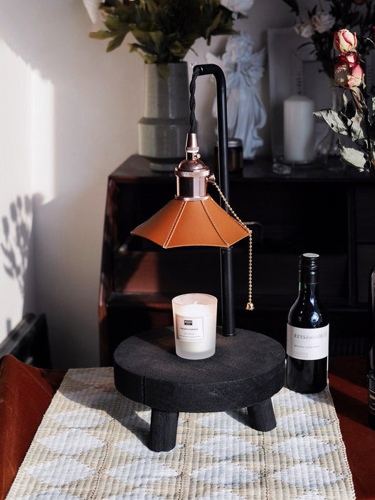 Cordero Wooden Stool Table Lamp 7.9"