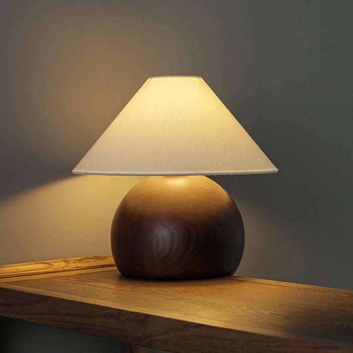 Corner Log Table Lamp 13.8"