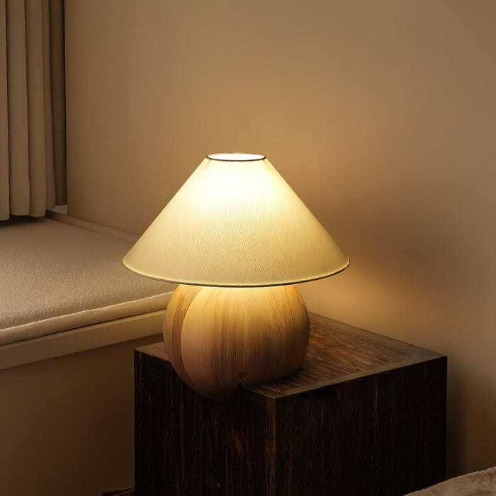 Corner Log Table Lamp 13.8"