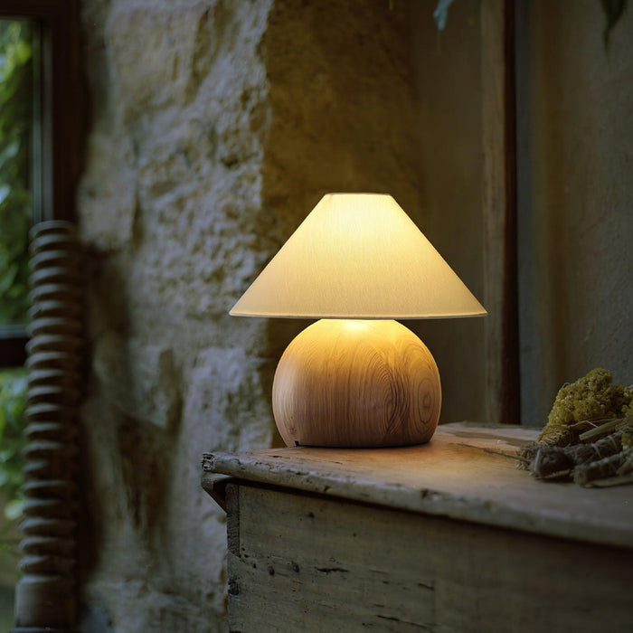 Corner Log Table Lamp 13.8"