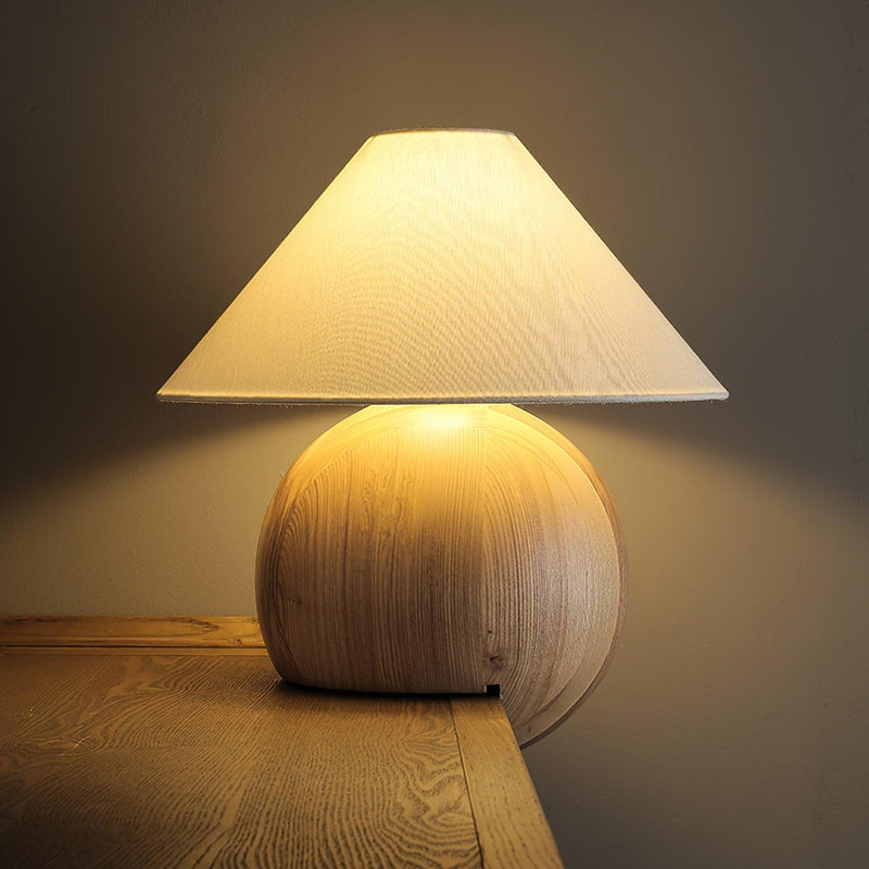 Corner Log Table Lamp 13.8"