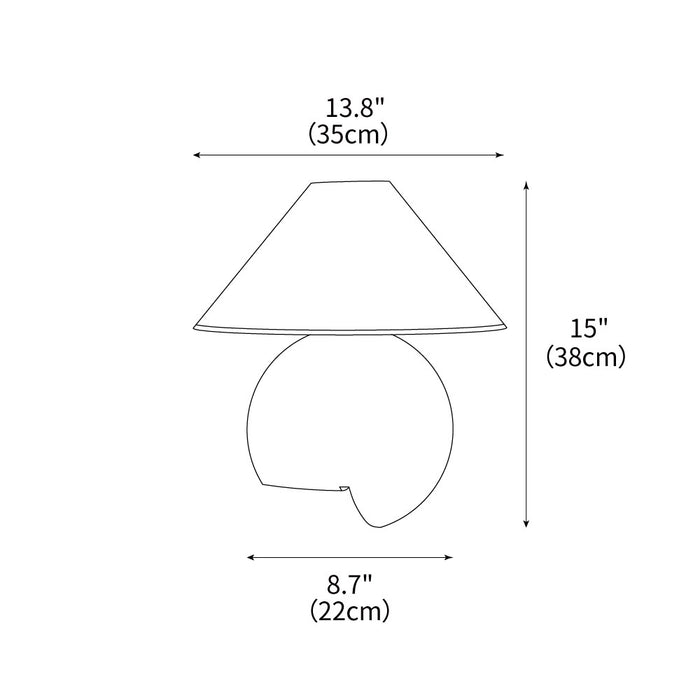 Corner Log Table Lamp 13.8"