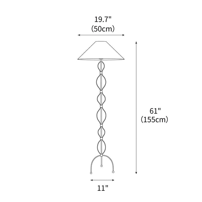 Corner Standing Floor Lamp 19.7"