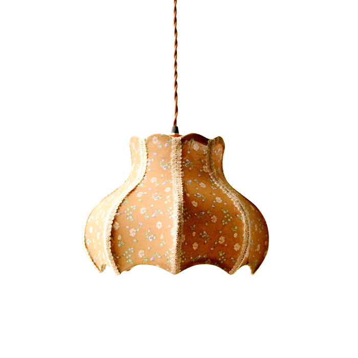 Hanglamp van katoen en linnen, 30 cm