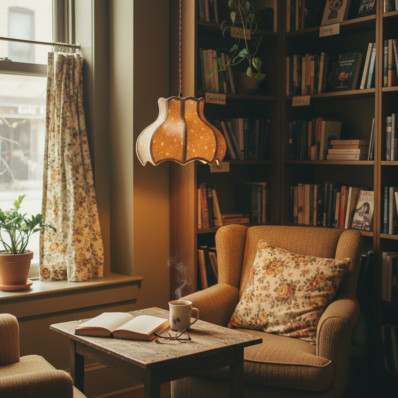 Cotton And Linen Shade Pendant Lamp 11.8"