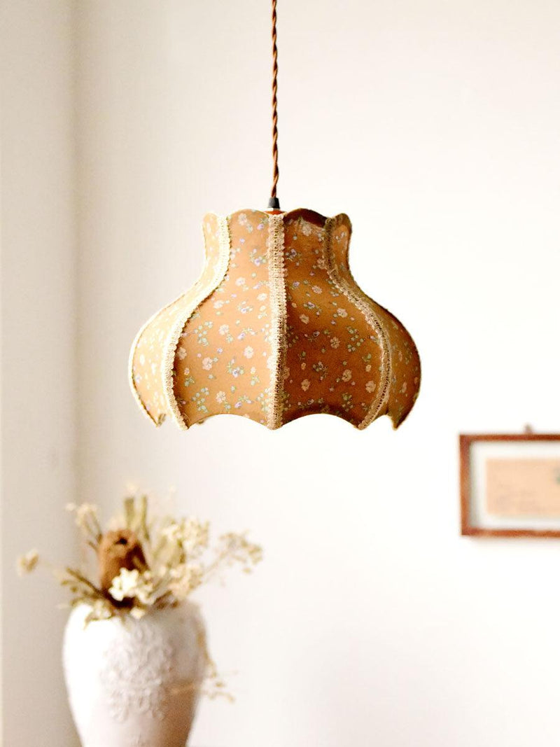 Cotton And Linen Shade Pendant Lamp 11.8"
