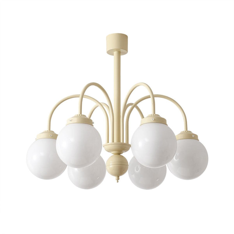 Cream Planet Glass Chandelier
