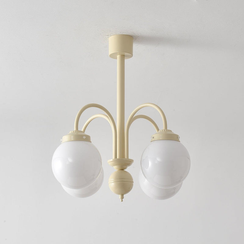 Cream Planet Glass Chandelier