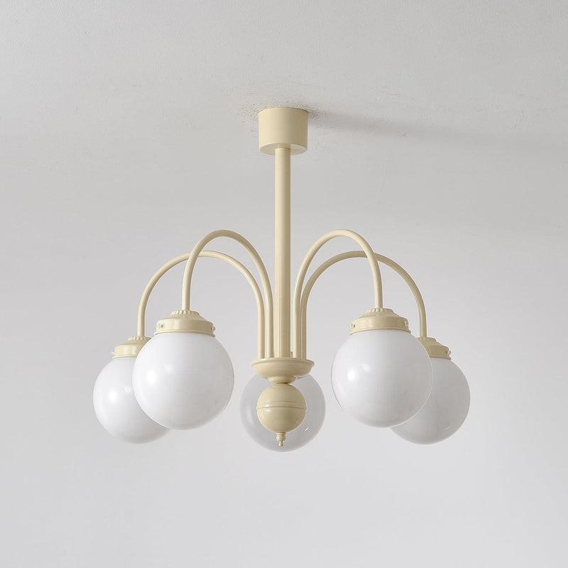 Cream Planet Glass Chandelier