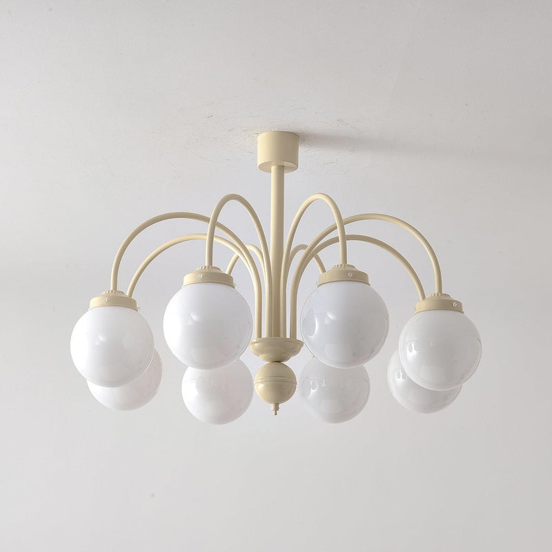 Cream Planet Glass Chandelier