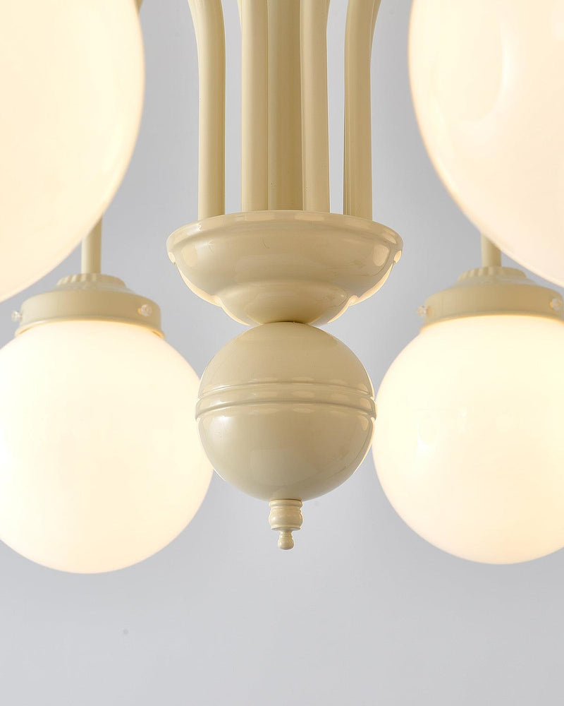 Cream Planet Glass Chandelier