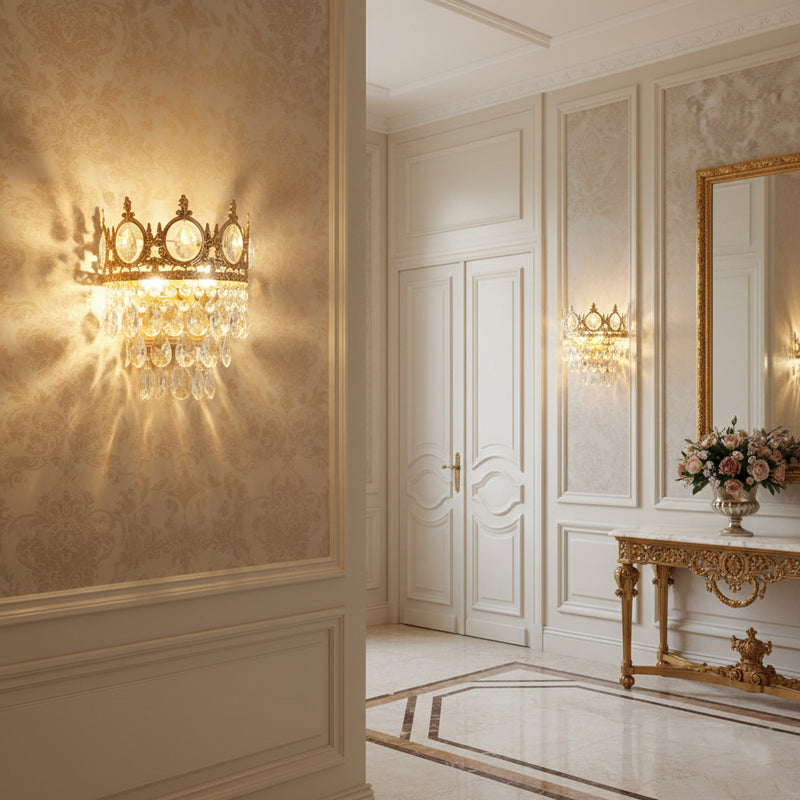 Crown Crystal Wall Lamp