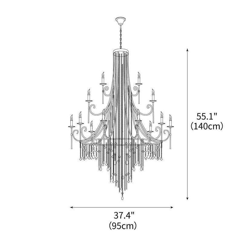 Crystal Cascade Chandelier