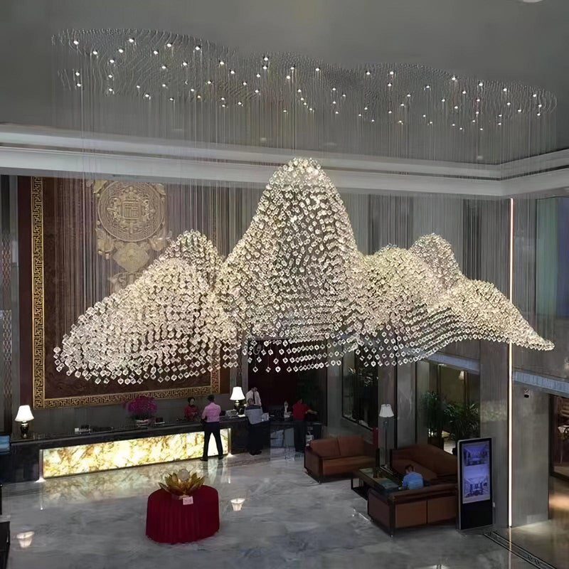 DIY Crystal Stone Chandeliers