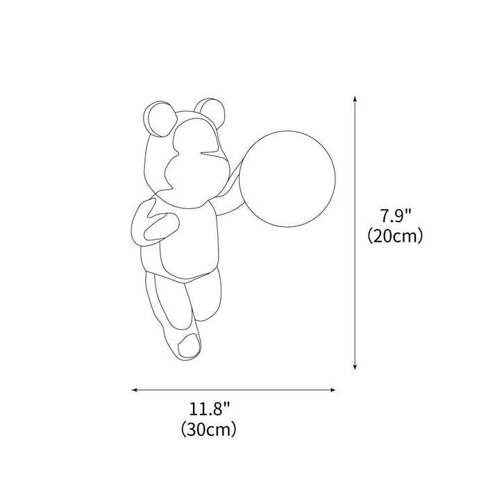 Cuddle Bear Wall Lamp