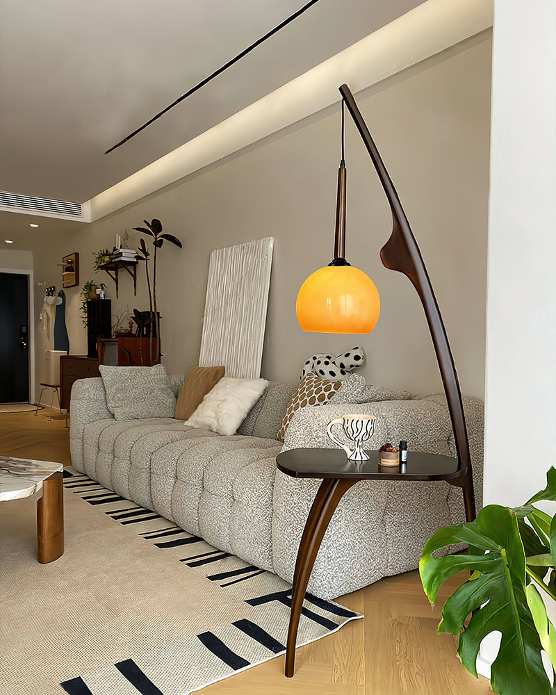 Curved Mantis Arm Floor Lamp