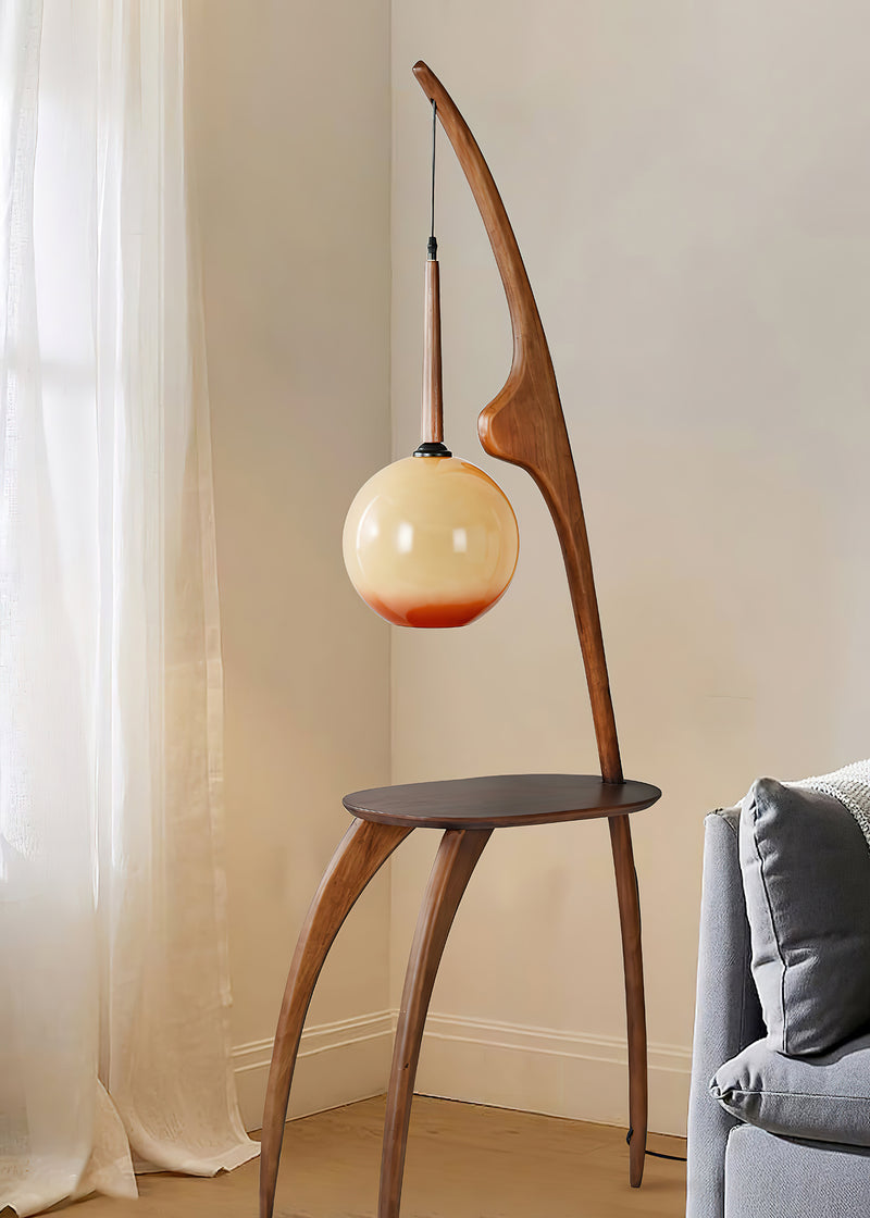 Curved Mantis Arm Floor Lamp