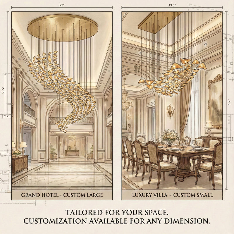 DIY Floating Leaf Chandelier