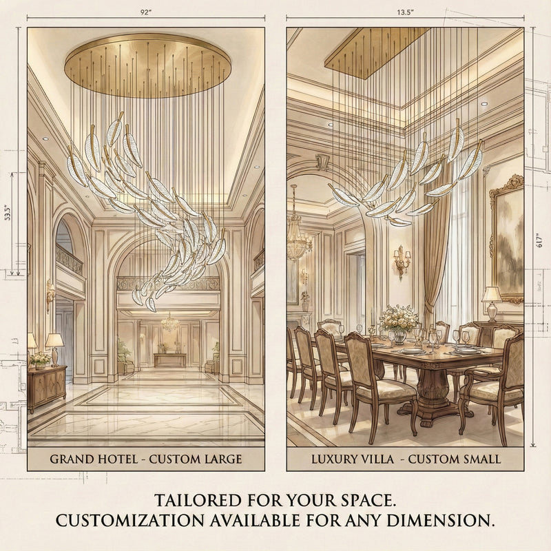 DIY Leaf LED Chandelier