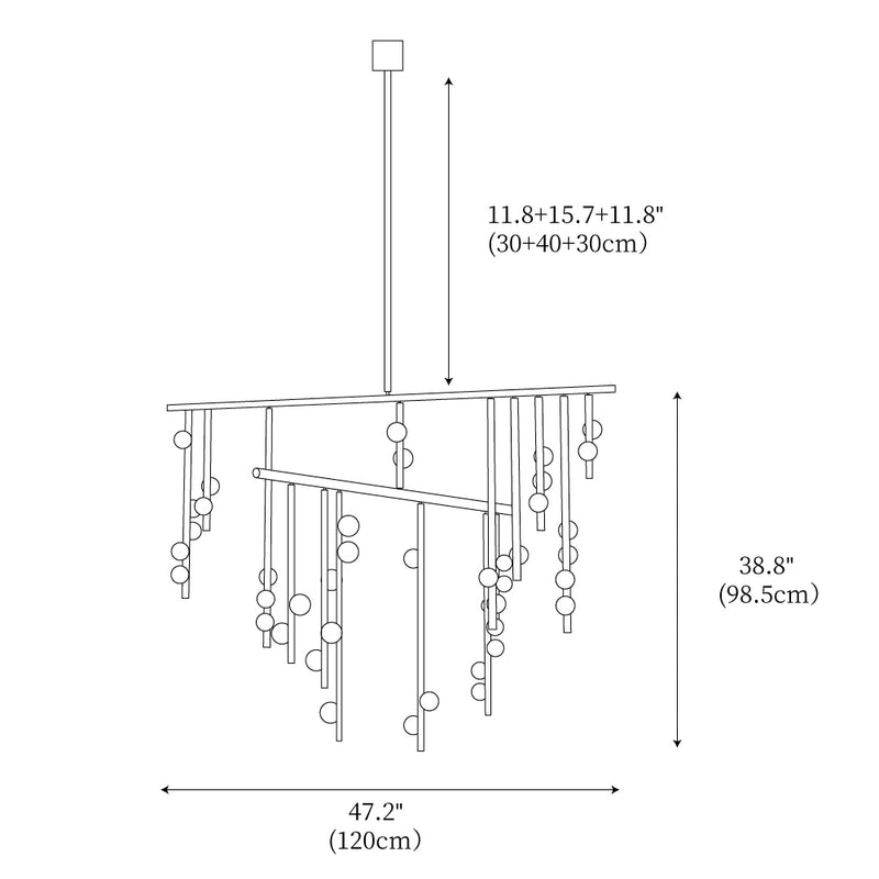 DIY Luminous Cascade Chandelier