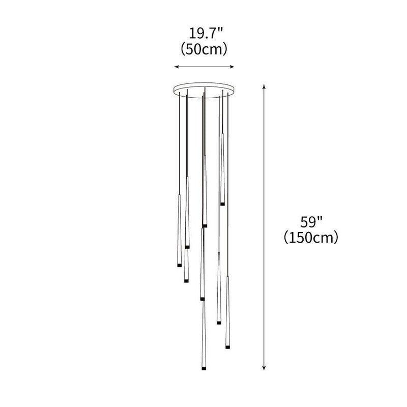 DIY Slender Cone Chandelier