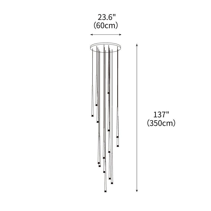 DIY Slender Cone Chandelier