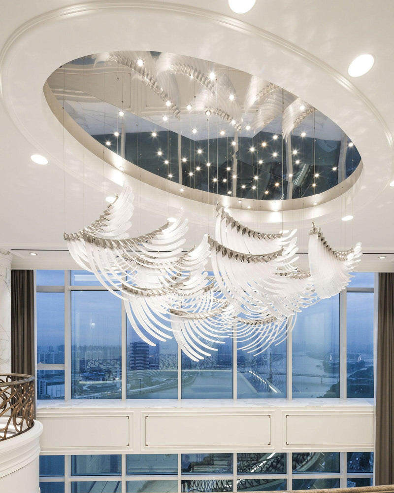 DIY Bird Feather Wings Chandelier