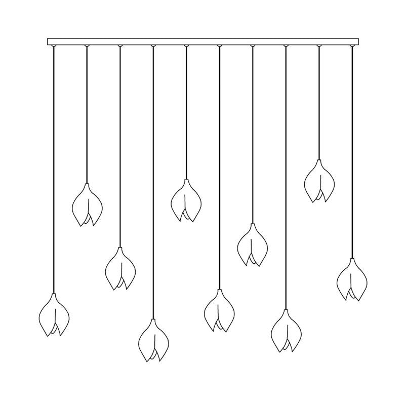 DIY Ceramic Flower Chandelier