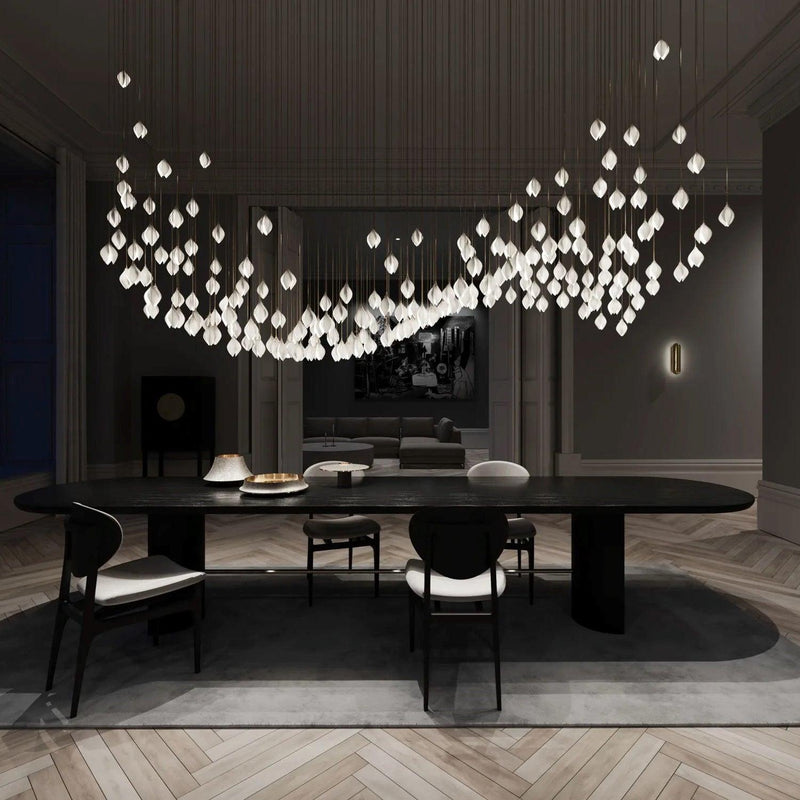 DIY Ceramic Flower Chandelier