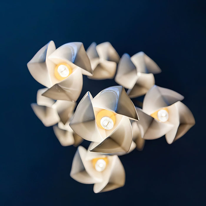 DIY Ceramic Flower Chandelier