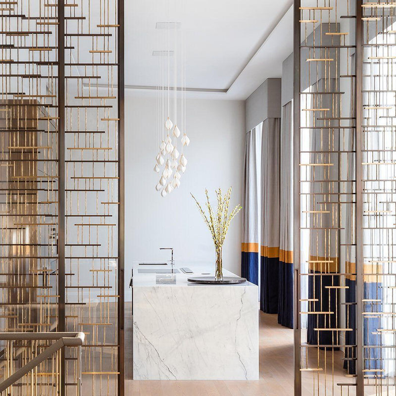 DIY Ceramic Flower Chandelier