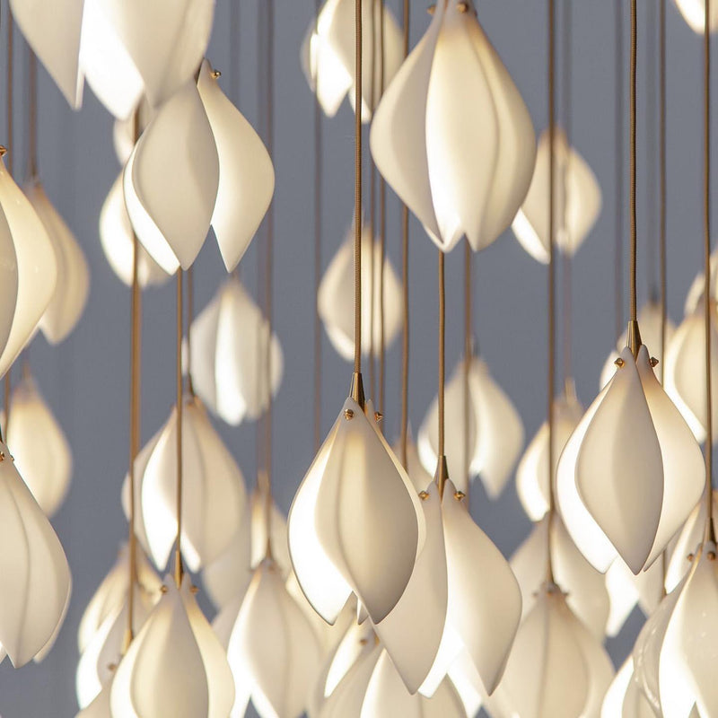 DIY Ceramic Flower Chandelier