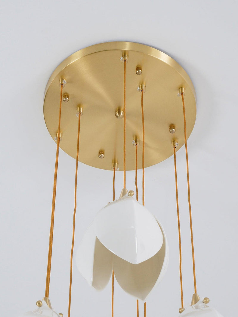 DIY Ceramic Flower Chandelier