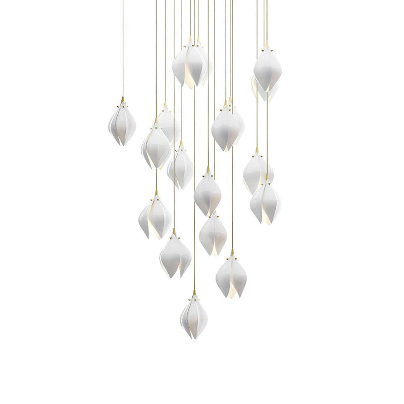 DIY Ceramic Flower Chandelier