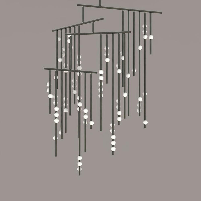 DIY Luminous Cascade Chandelier