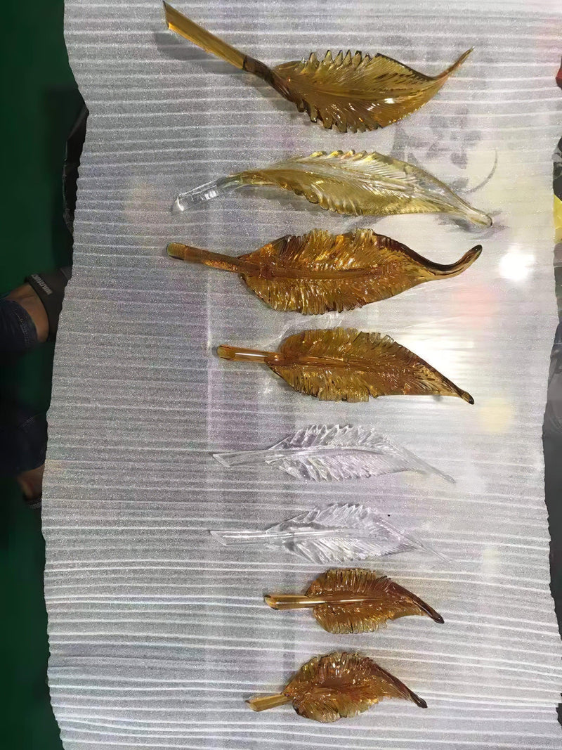 DIY Glass Feathers Chandelier