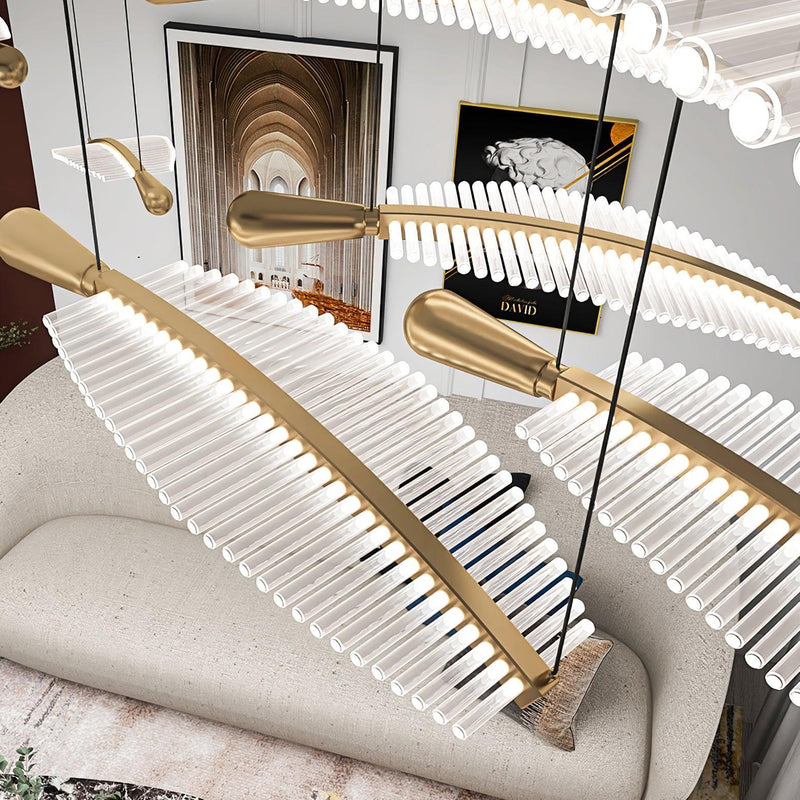 DIY Leaf LED Chandelier