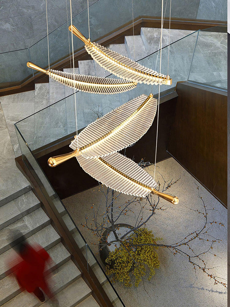 DIY Leaf LED Chandelier